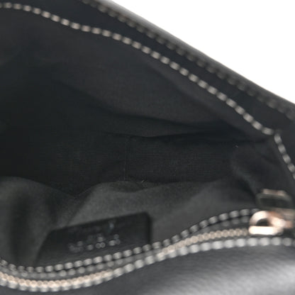 Christian Dior X SHAWN STUSSY Grained Calfskin Saddle Messenger Bag Black 5 of 11