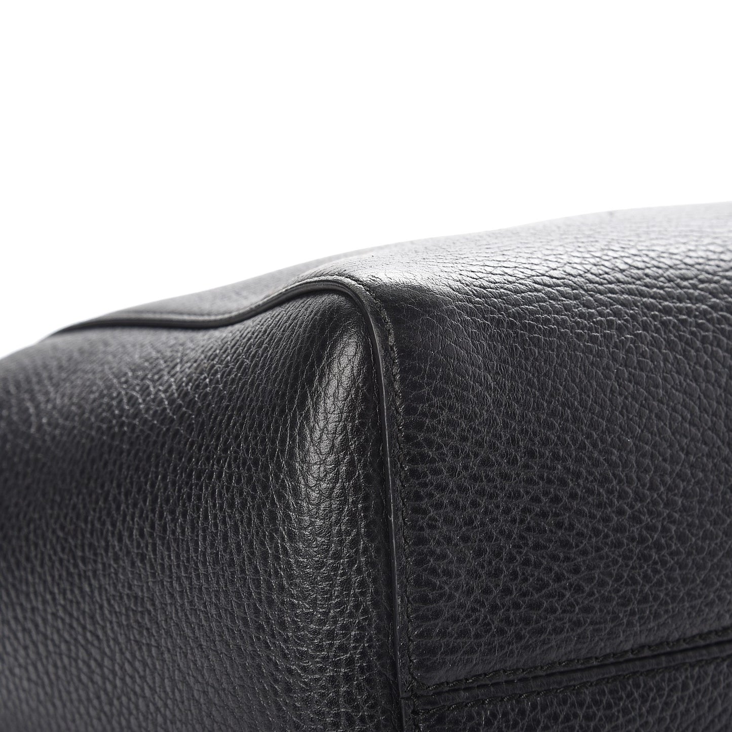 Pebbled Calfskin Small Swing Tote Black