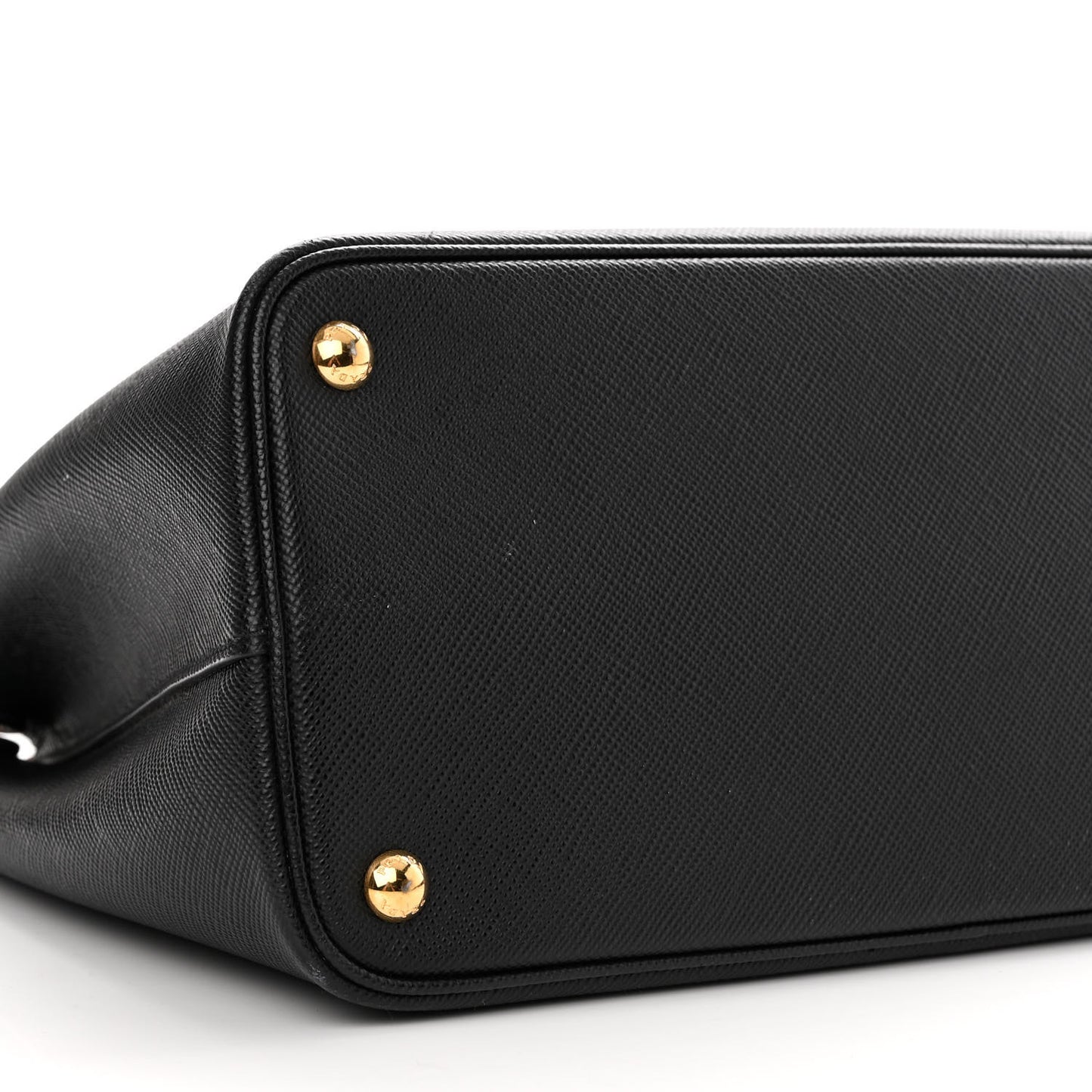 Saffiano Cuir Medium Double Bag Black Fuoco