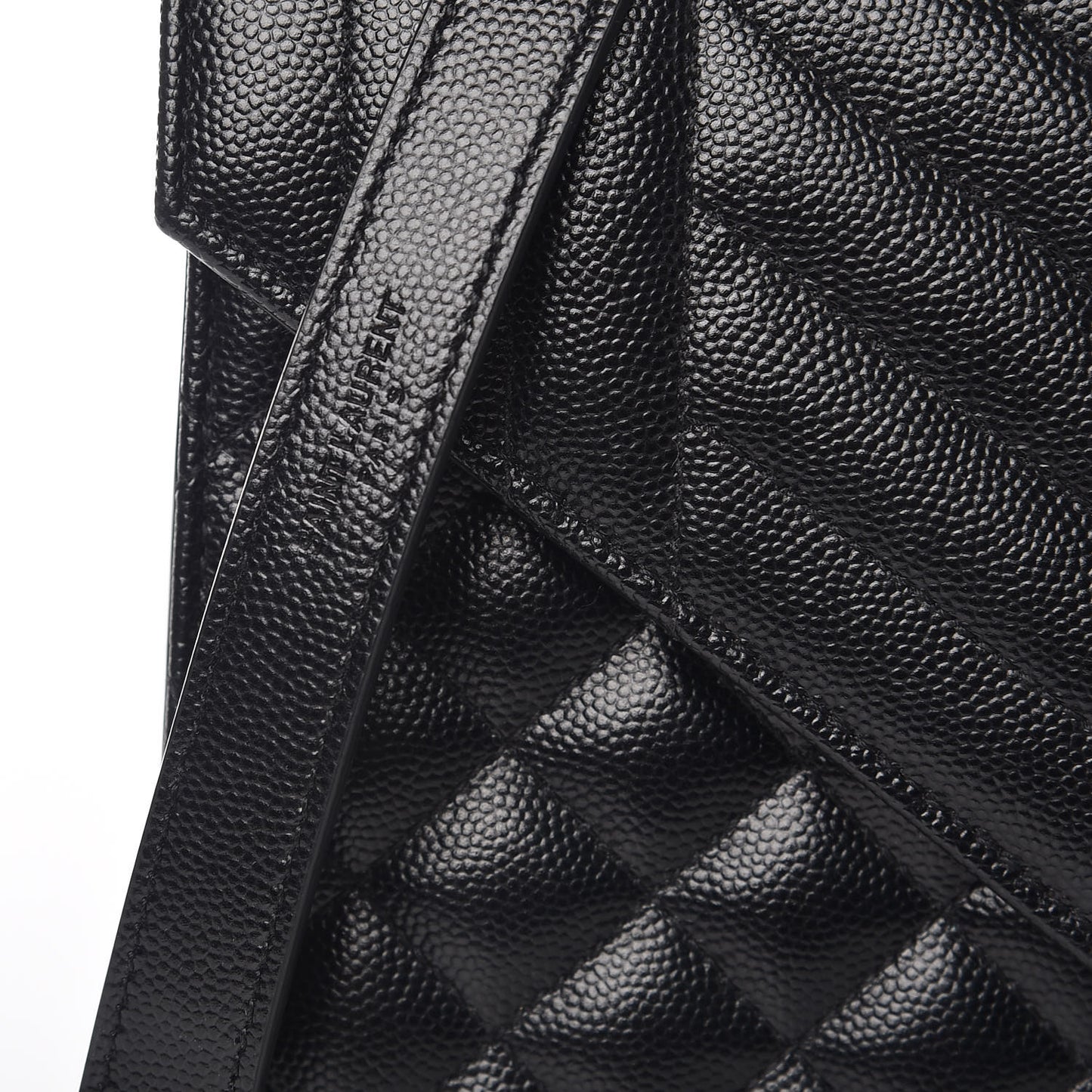 Grain De Poudre Textured Mixed Matelasse Triquilt Medium Monogram Satchel Black