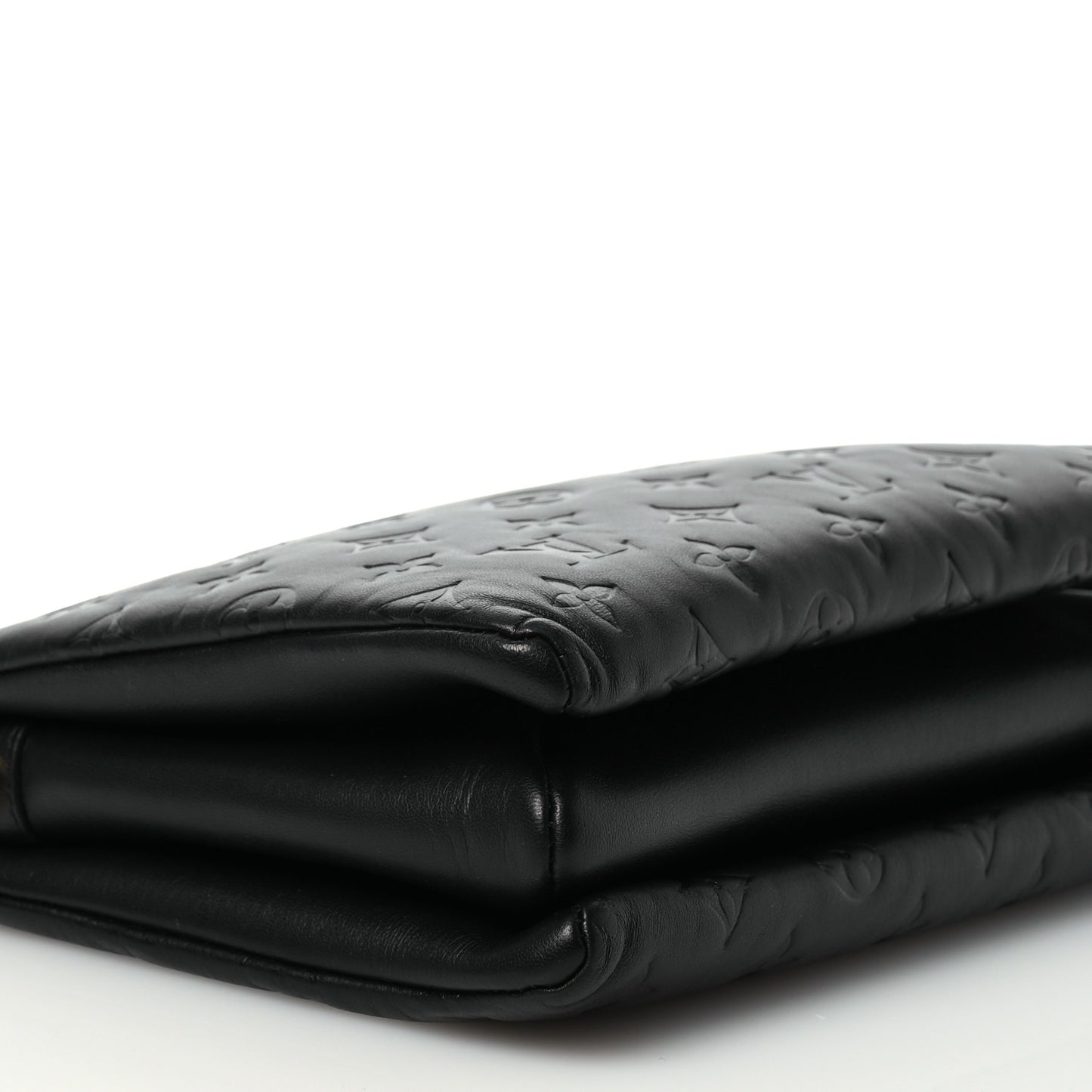 Lambskin Embossed Monogram Coussin PM Black
