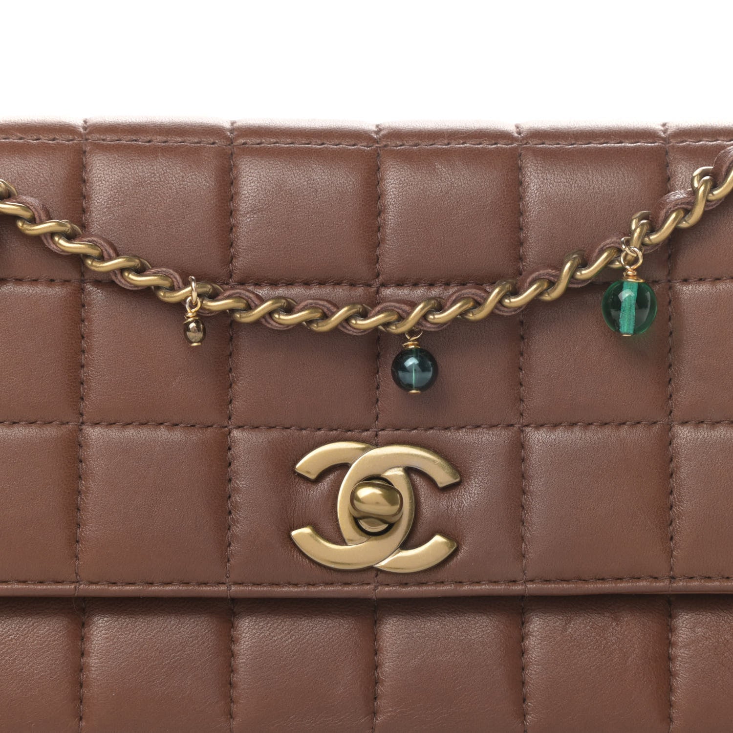 Chanel Lambskin East West Chocolate Bar Flap Brown 10 of 15