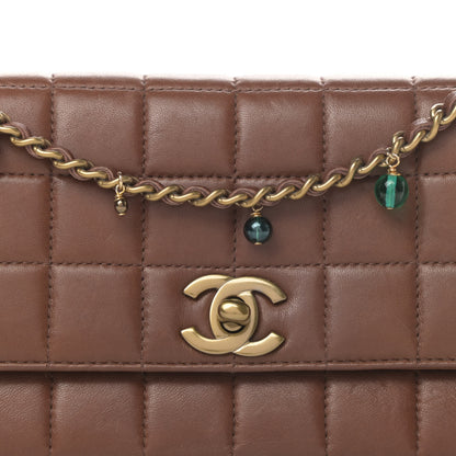 Chanel Lambskin East West Chocolate Bar Flap Brown 10 of 15