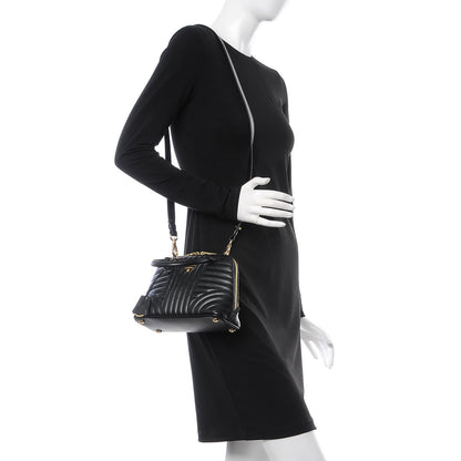 Prada Soft Calfskin Impunture Diagramme Promenade Tote Black 2 of 7