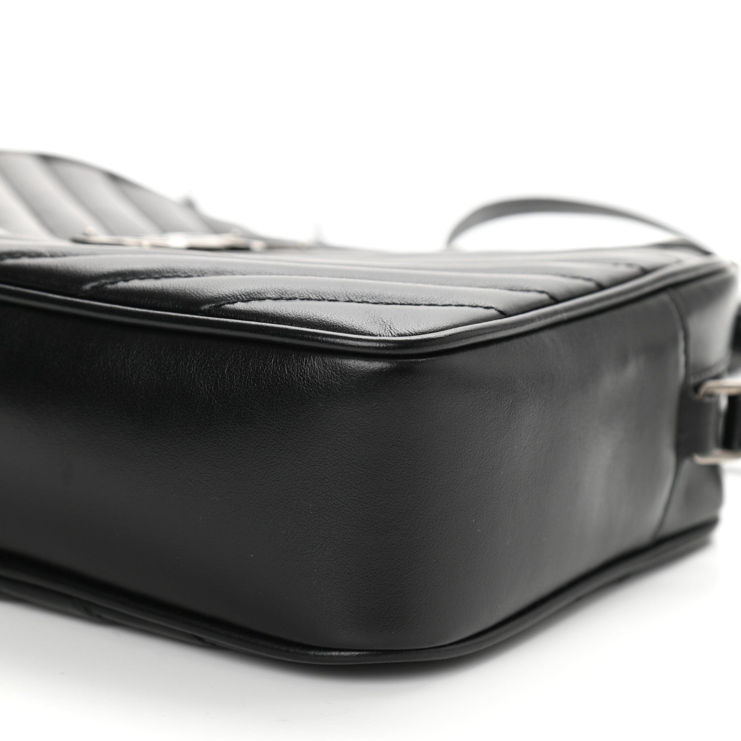 Saint Laurent Calfskin Matelasse Monogram Lou Camera Bag Black 9 of 10