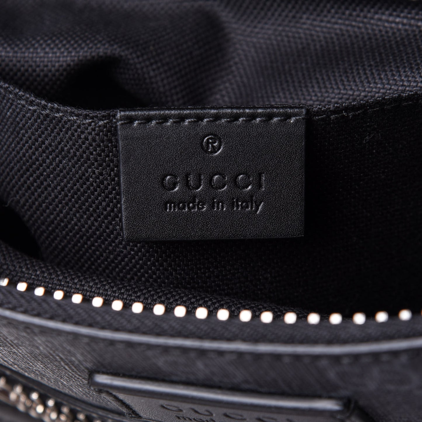 GG Supreme Monogram Web Small Flat Messenger Bag Black Grey