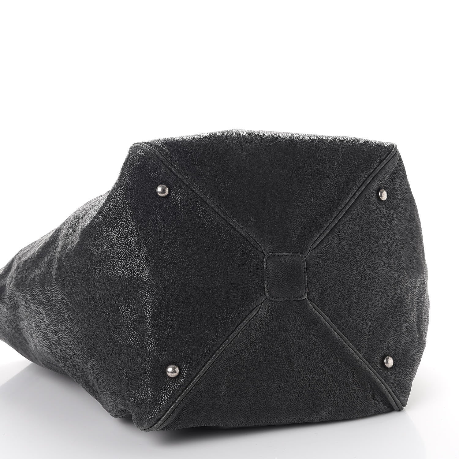 Chanel Distressed Caviar Outdoor Ligne Tote Black 9 of 9