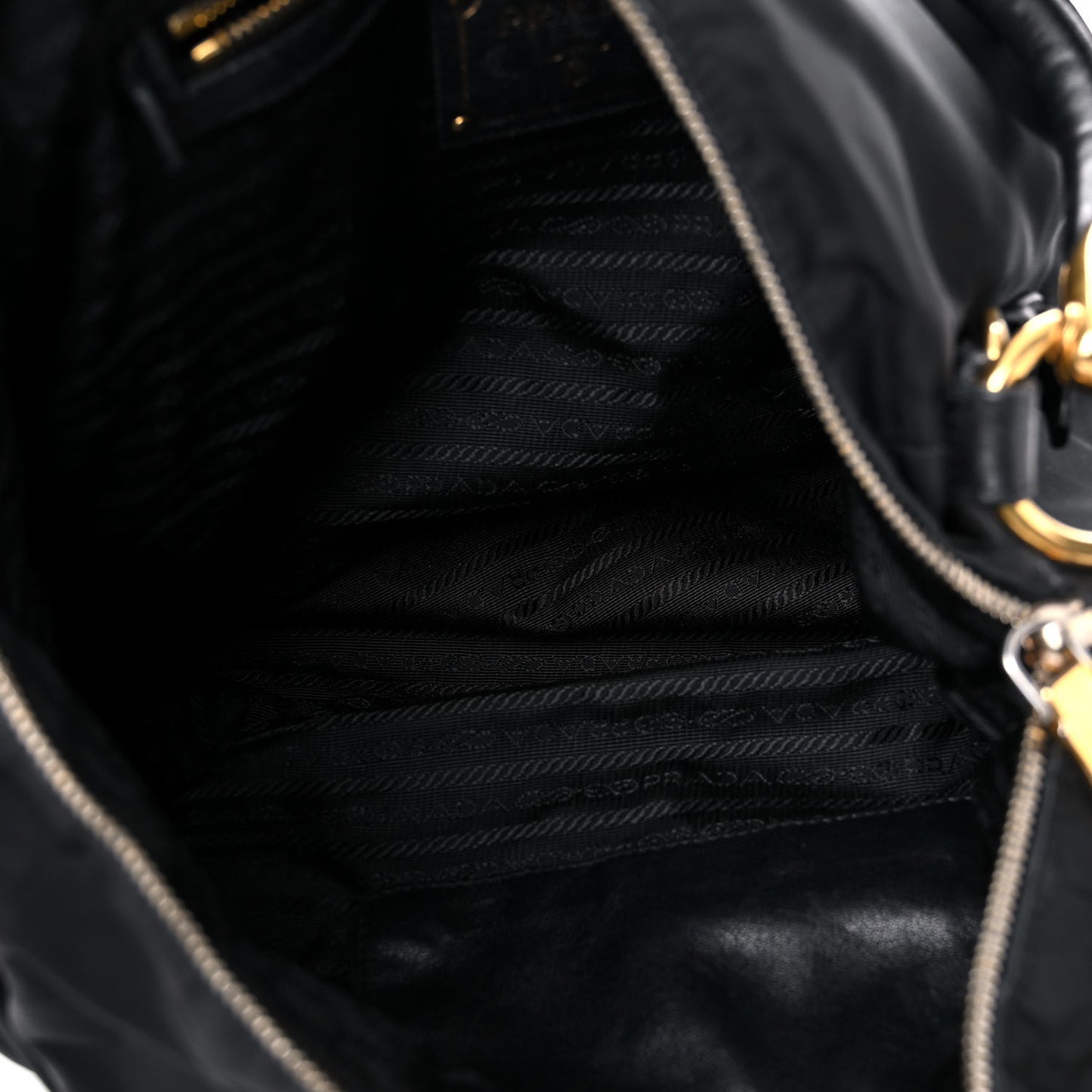 Tessuto Nylon Saffiano Tote Black