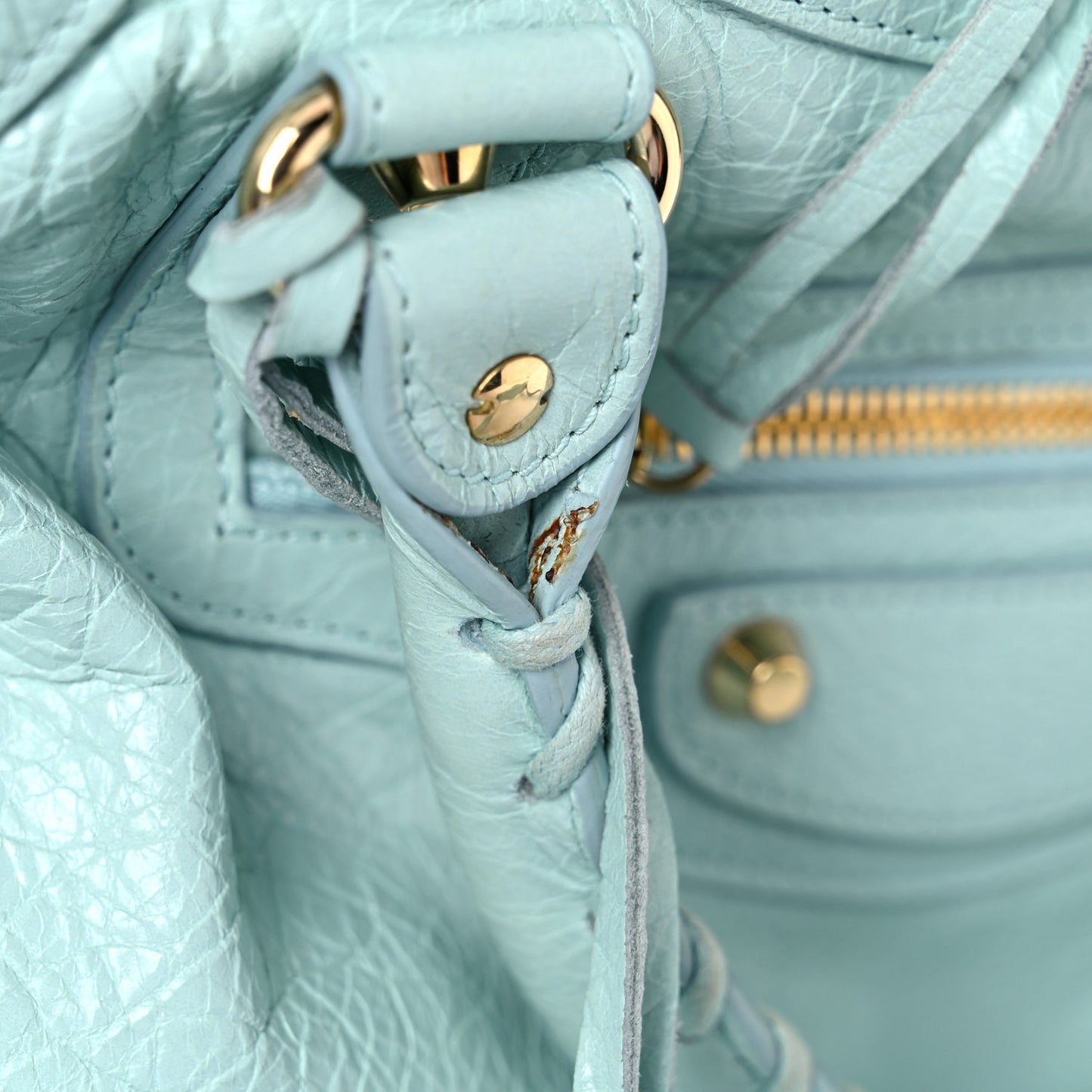 Agneau Classic Gold Hardware Velo Bleu Maldives