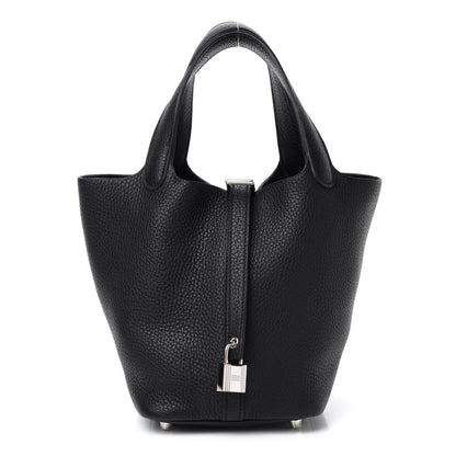 Hermes Taurillon Clemence Picotin Lock 18 PM Black 1 of 11