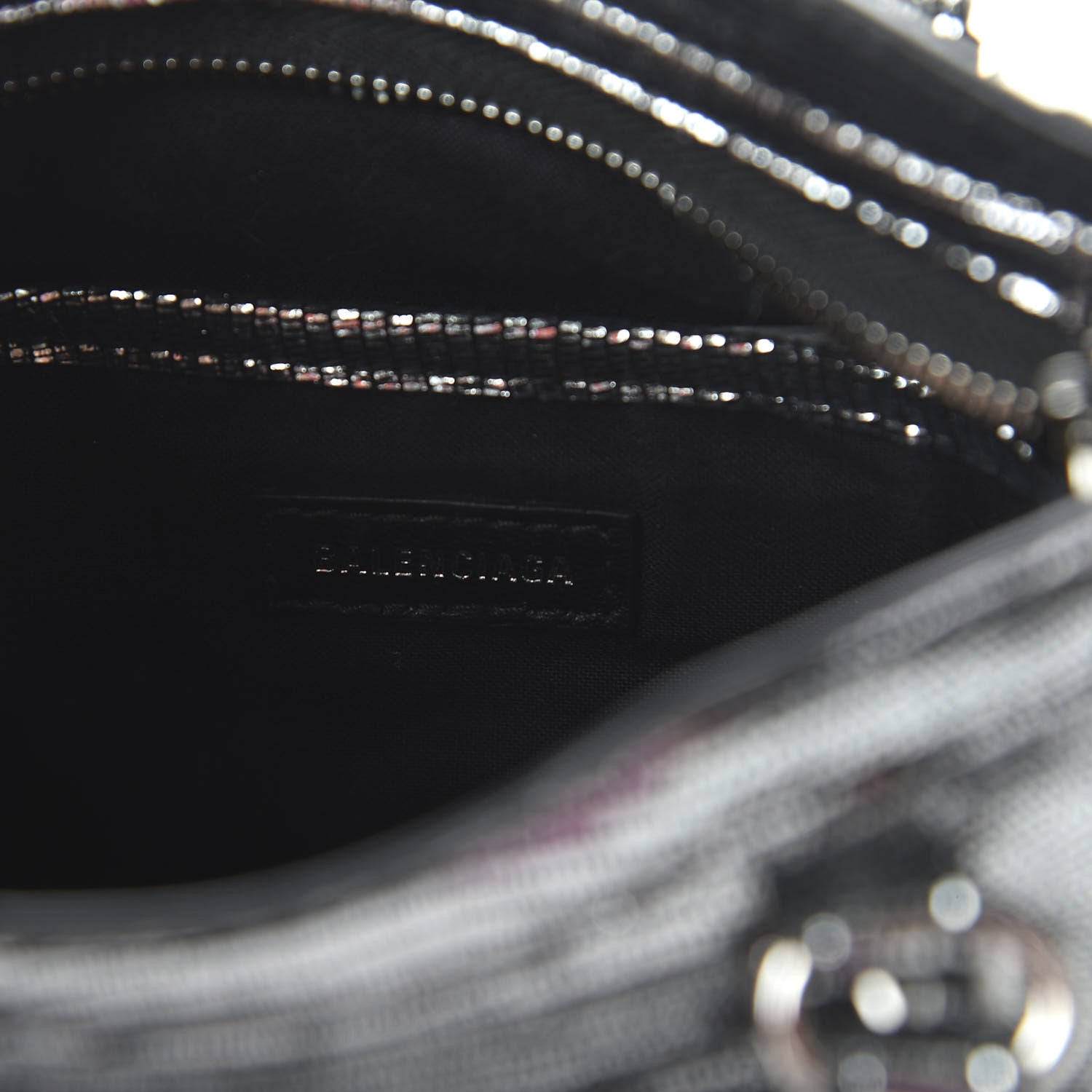 Balenciaga Metallic Calfskin Lizard Embossed Silver Metallic Edge Hardware Nano City Silver 7 of 8