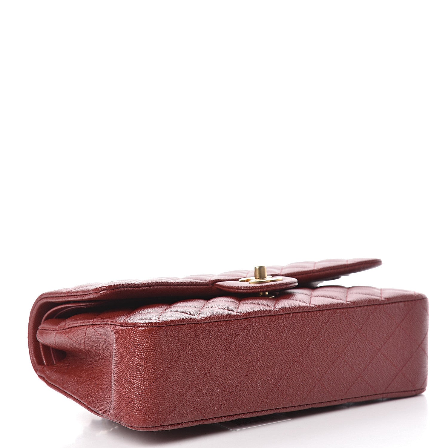 Chanel Iridescent Caviar Quilted Medium Double Flap Burgundy 4 of 10