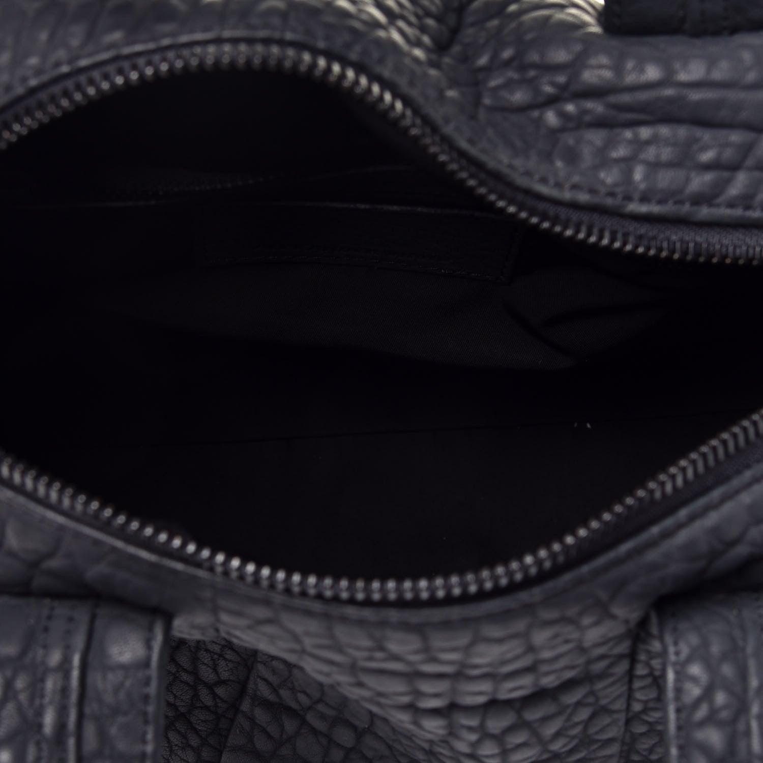 Alexander Wang Pebbled Lambskin Rocco Matte Black Iridescent Hardware 6 of 8