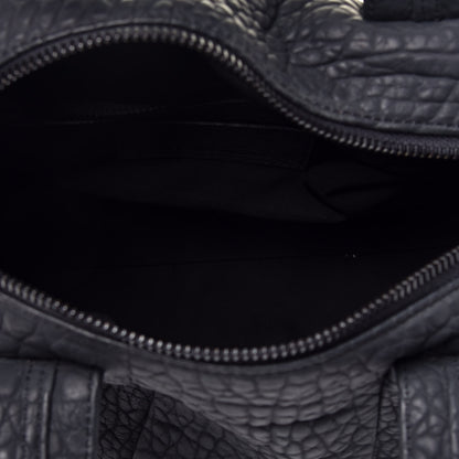 Alexander Wang Pebbled Lambskin Rocco Matte Black Iridescent Hardware 6 of 8