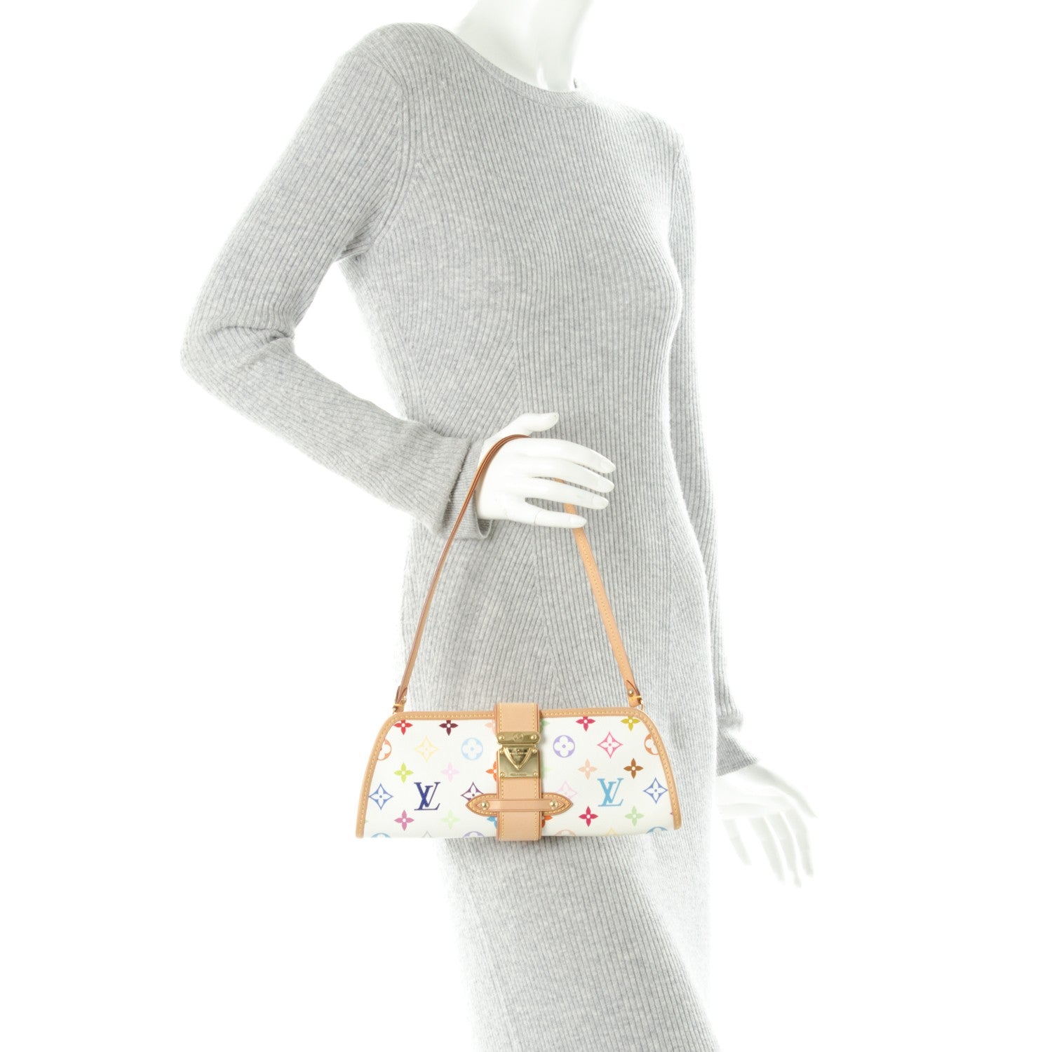 Louis Vuitton Monogram Multicolor Shirley White 2 of 6