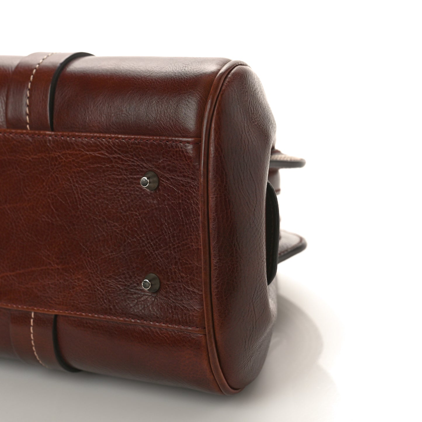 Grained Calfskin Romantic Flowers Frame Satchel Brown
