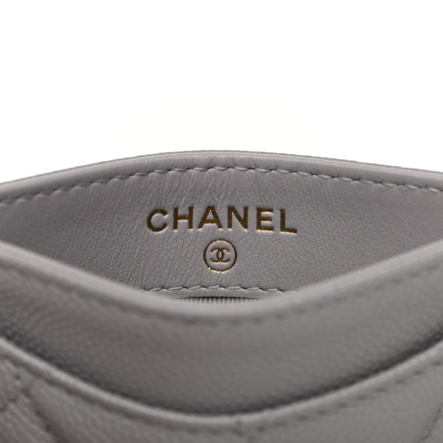 Chanel Caviar Quilted Card Holder Grey 6 of 9