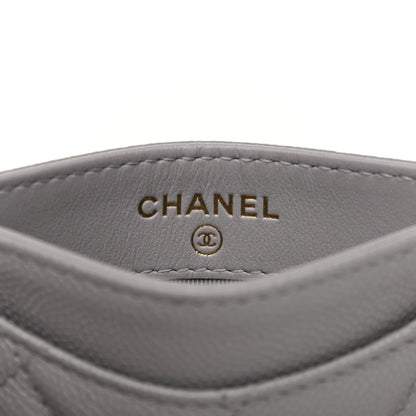 Chanel Caviar Quilted Card Holder Grey 6 of 9