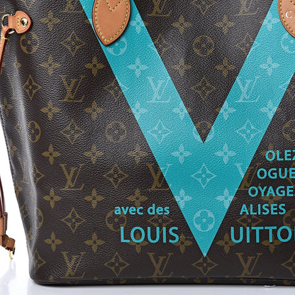 Louis Vuitton Monogram V Neverfull MM Turquoise 15 of 15