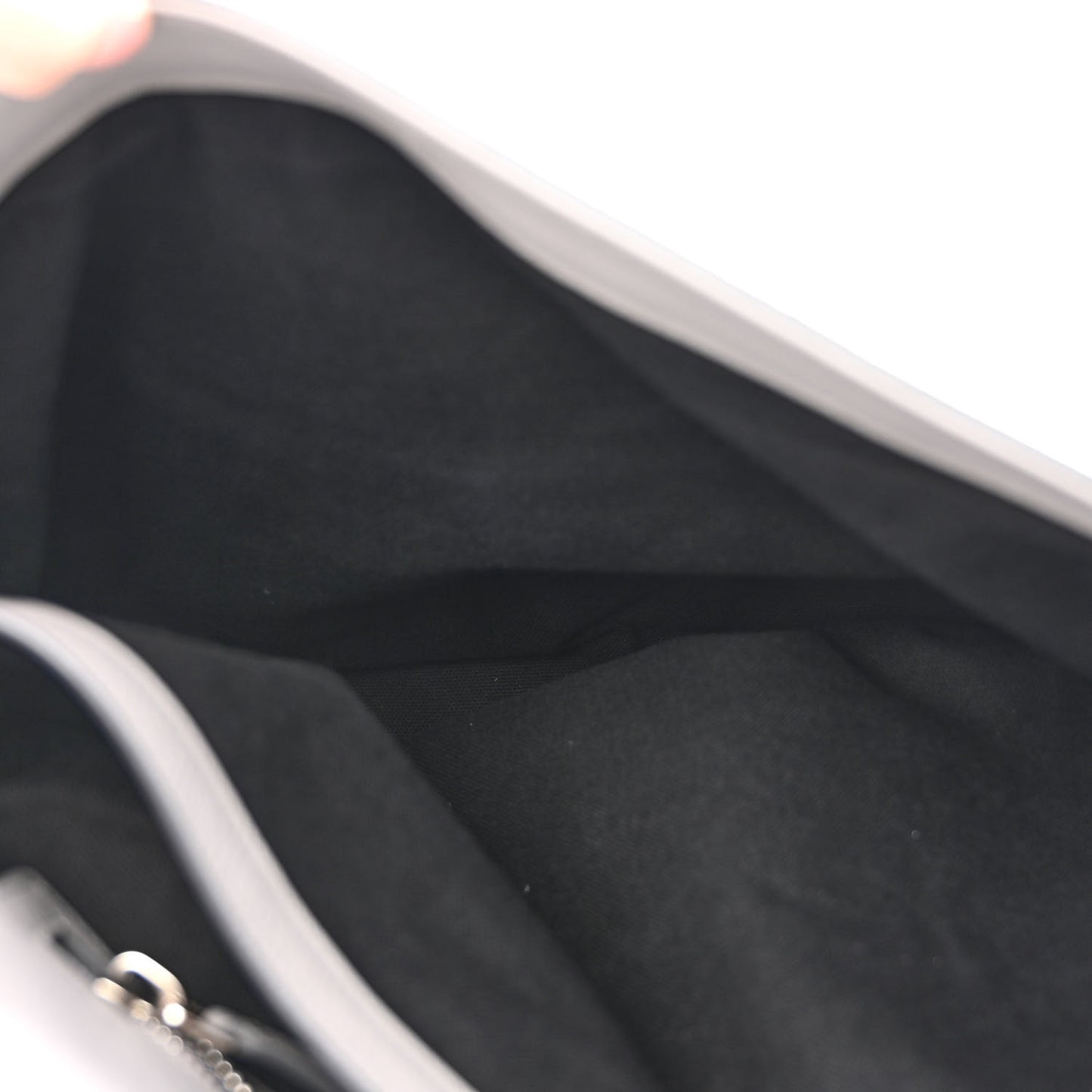 Grained Calfskin Medium Pandora Pure Flap Bag Pearl Grey