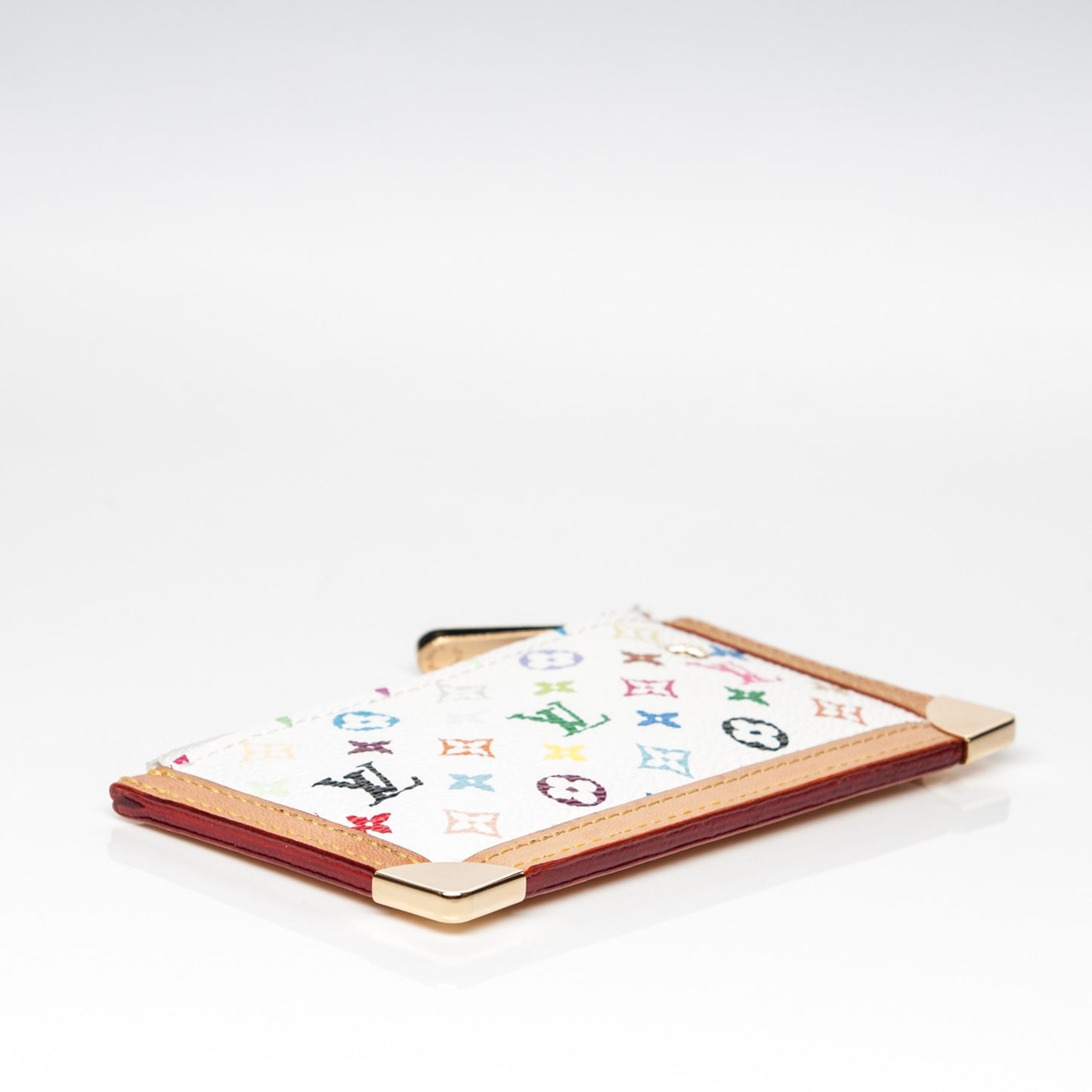 Monogram Multicolor Key Pouch White