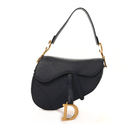Christian Dior Grained Calfskin Saddle Bag Navy 1 of 10