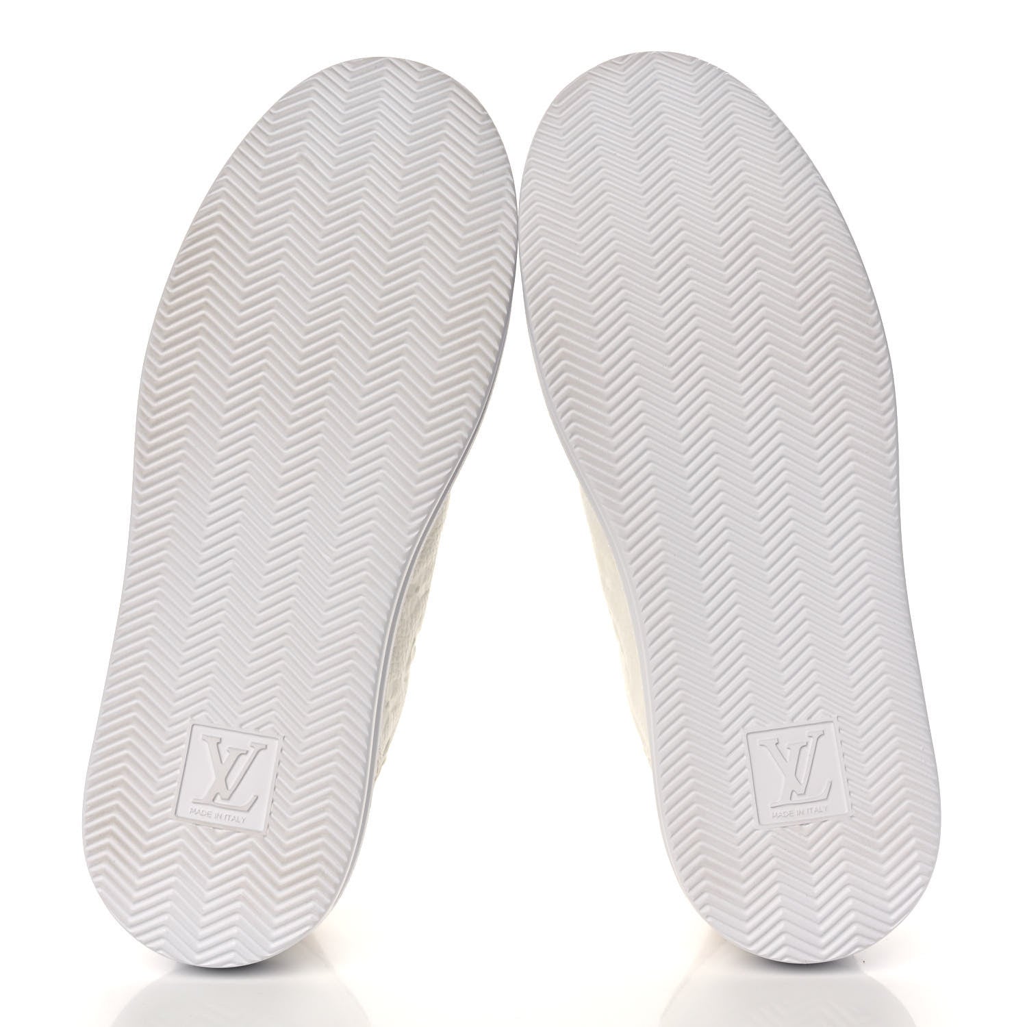 Louis Vuitton Grained Calfskin Embossed Monogram Mens Beverly Hills Sneakers 7 White 6 of 10