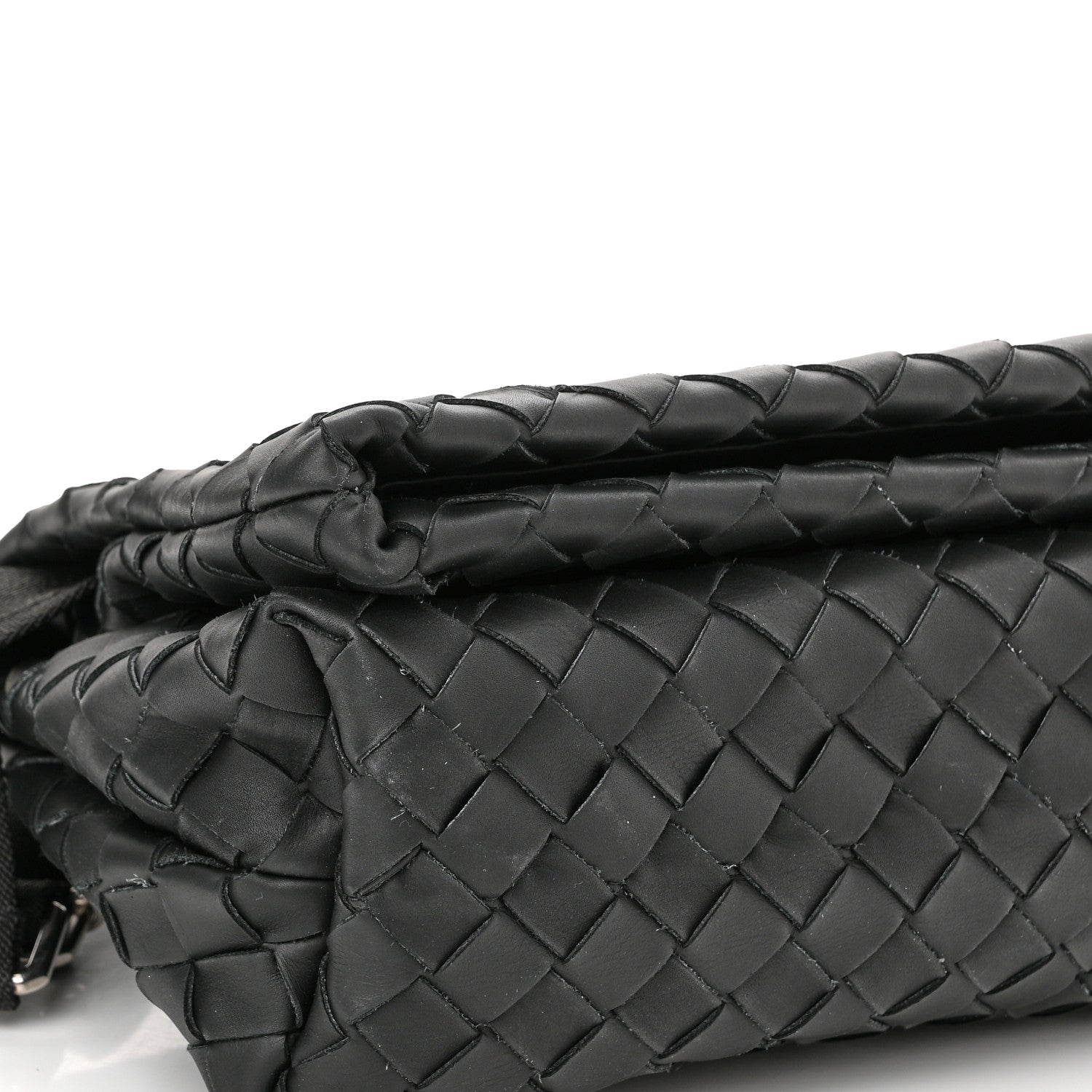 Bottega Veneta Nappa Intrecciato Small Fold Crossbody Messenger Black 9 of 9