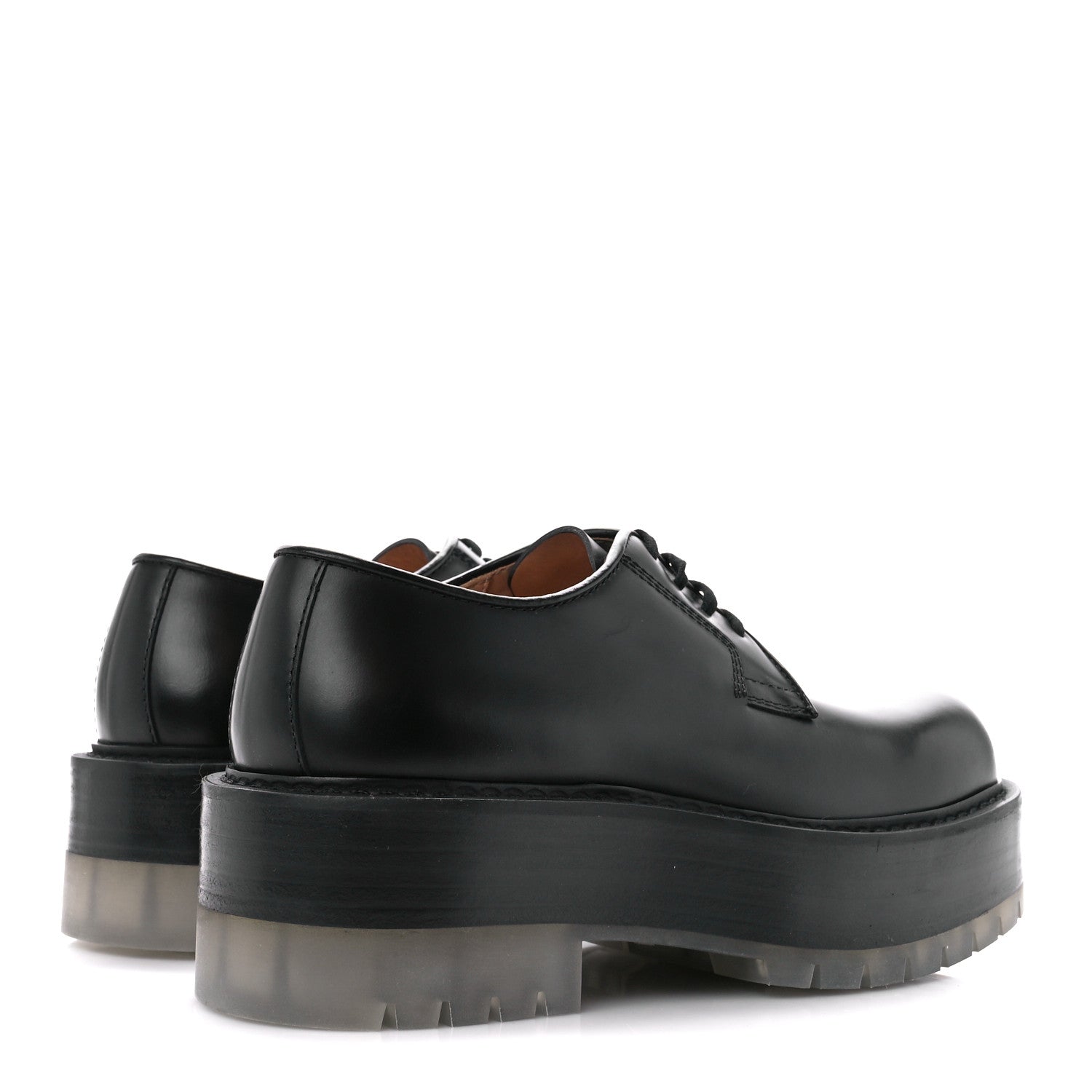 Bottega Veneta Calfskin Platform Derby Shoes 38 Black 4 of 15