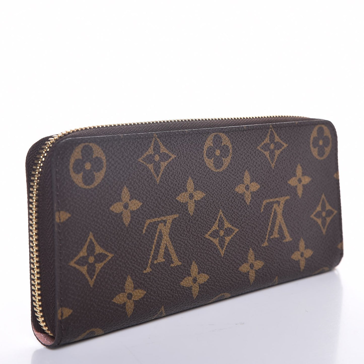Monogram Clemence Wallet Rose Ballerine