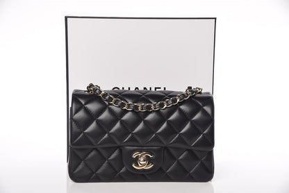 Chanel Lambskin Quilted Mini Rectangular Flap Black 10 of 10