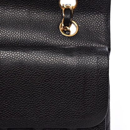 Chanel Caviar Quilted Medium Double Flap Black 11 of 13