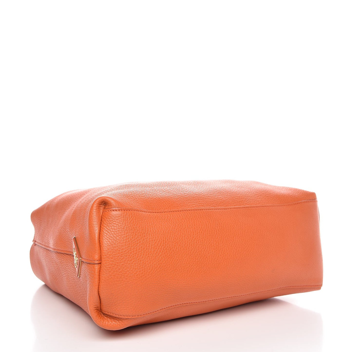 Vitello Daino Shopping Tote Papaya