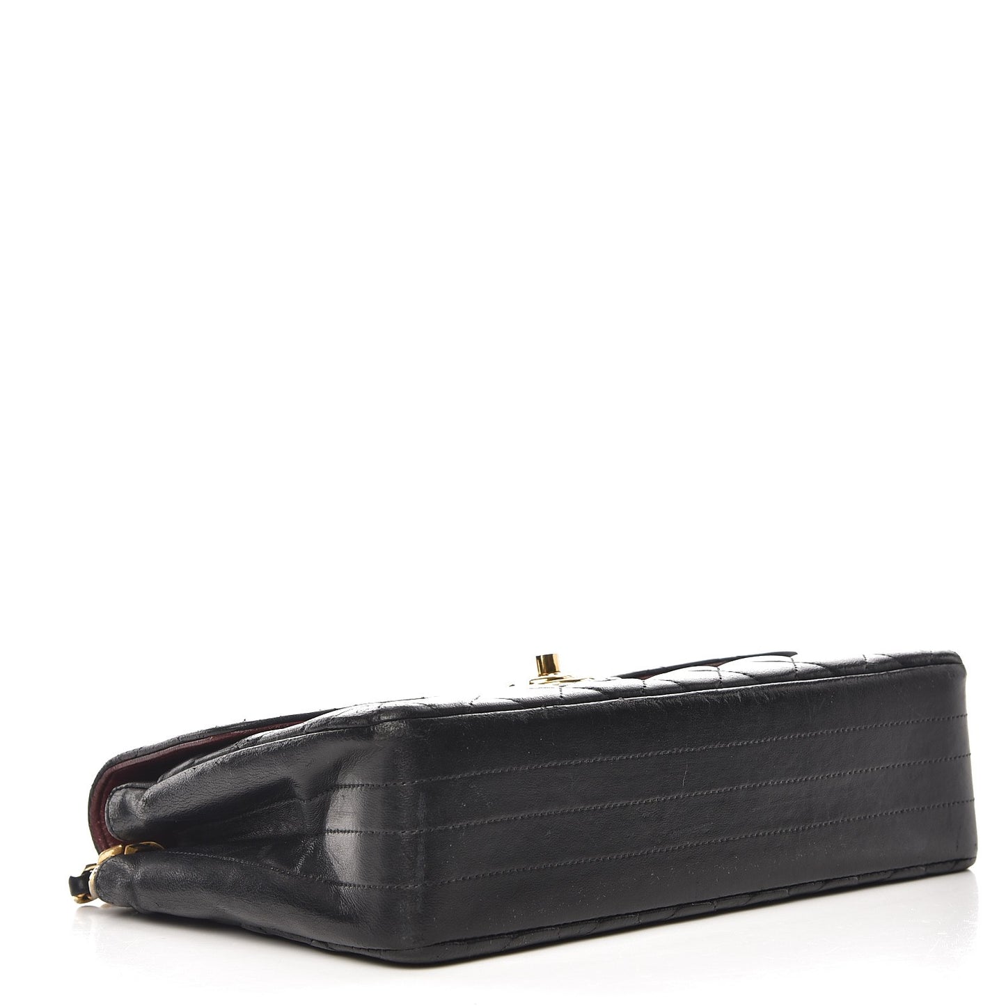 Lambskin Quilted Small Single Flap Black