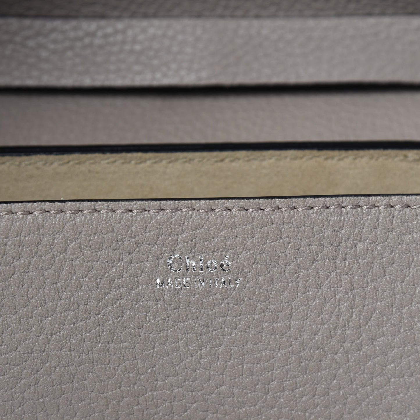 Grained Lambskin Drew Shoulder Bag Motty Grey