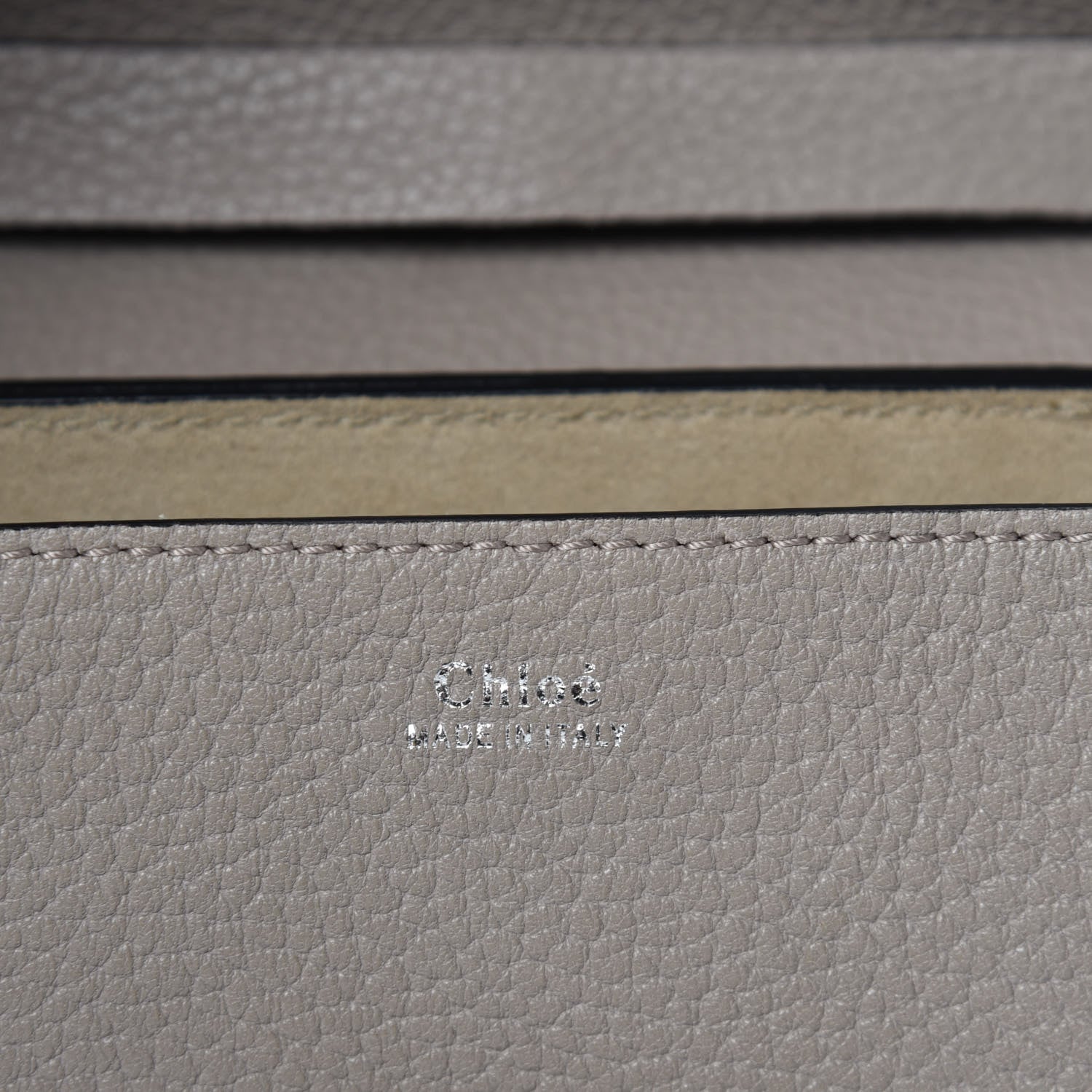 Chloe Grained Lambskin Drew Shoulder Bag Motty Grey 8 of 9
