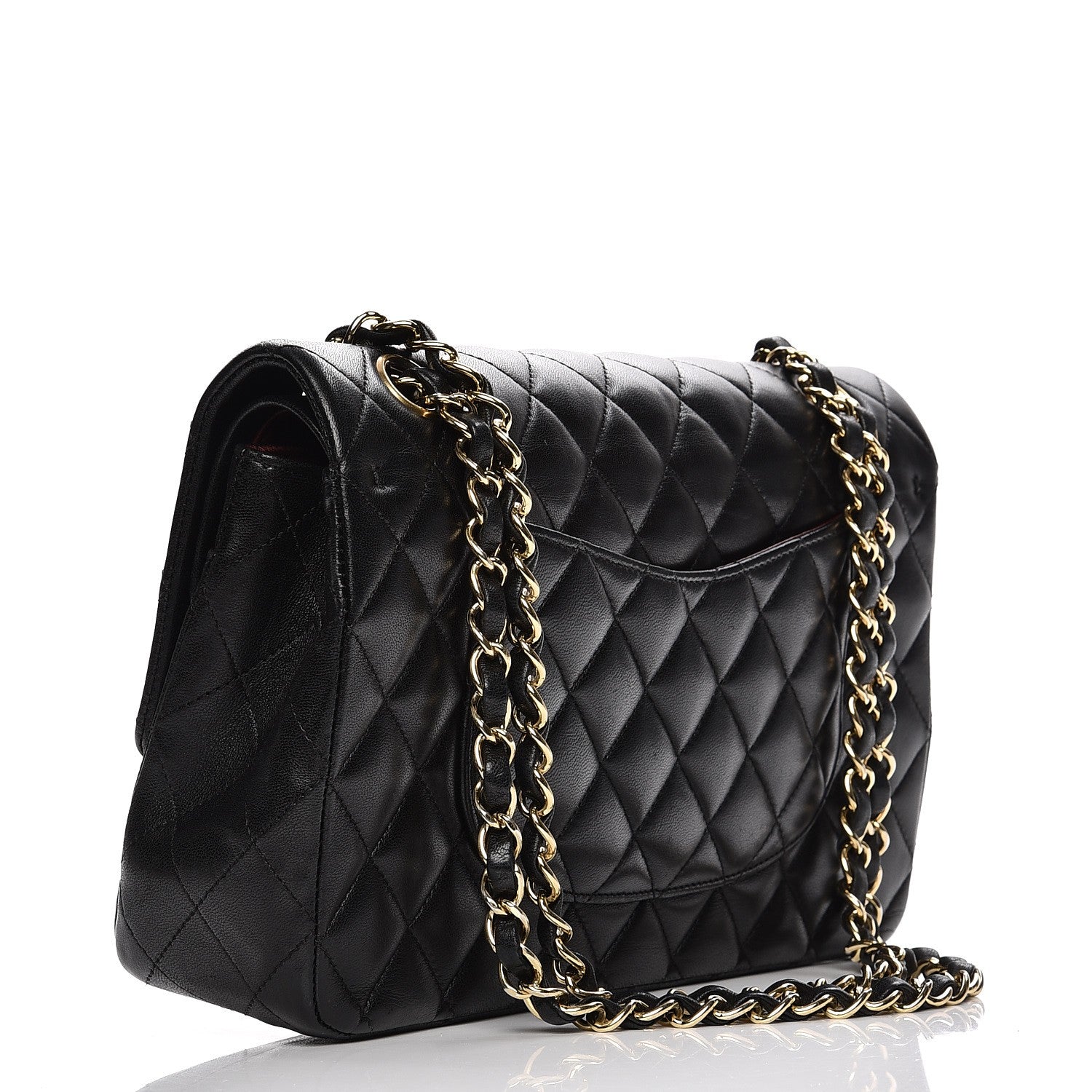 Chanel Lambskin Quilted Medium Double Flap Black 3 of 8