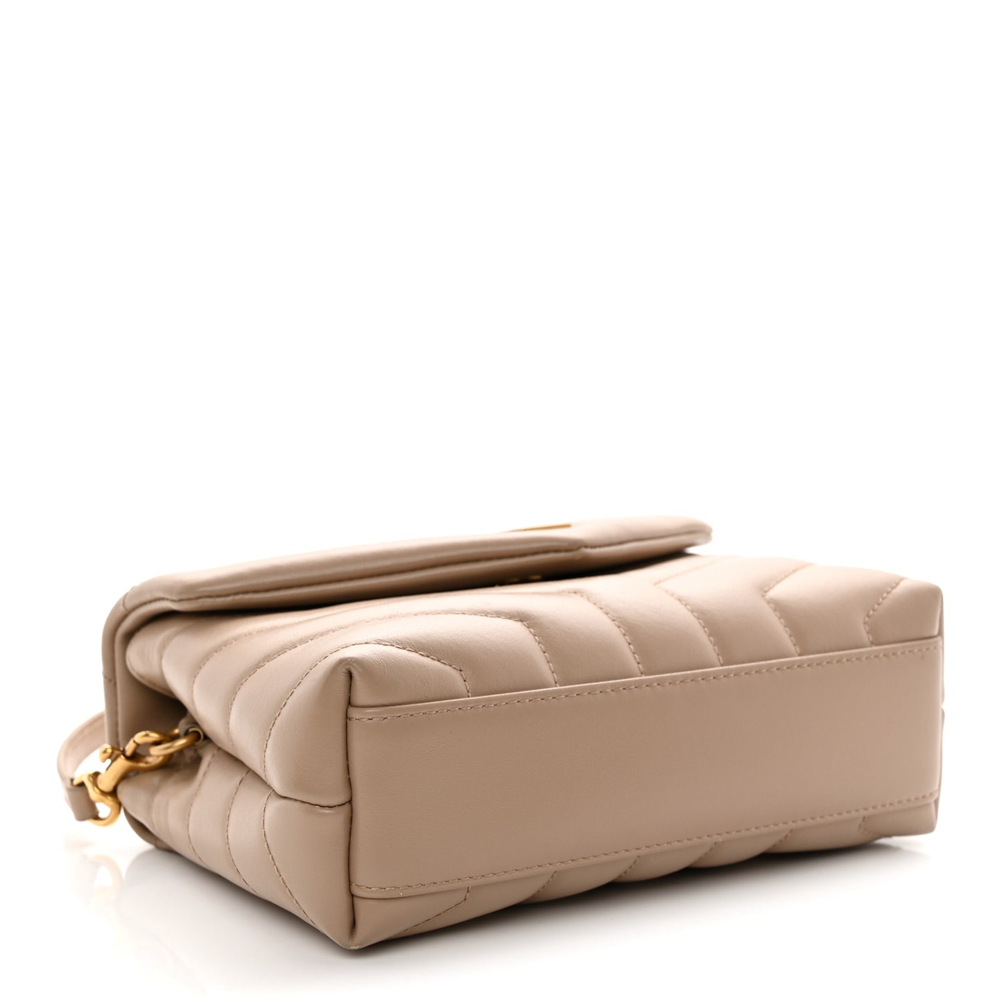 Calfskin Y Quilted Monogram Toy Loulou Crossbody Bag Dark Beige