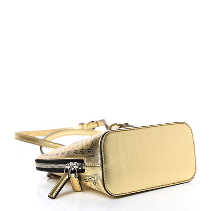 Gucci X SEGA Calfskin GUCCY Stars Mini Dome Shoulder Bag Gold 3 of 9