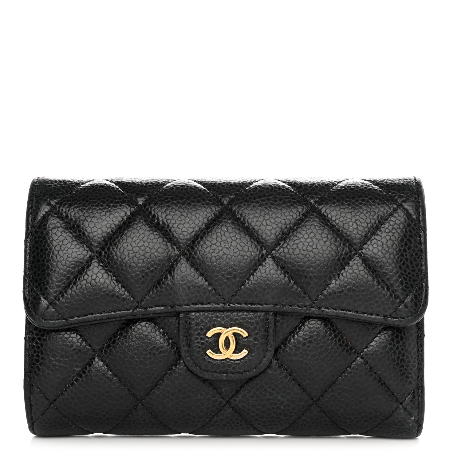 Chanel Caviar Quilted Medium Flap Wallet Black 1 of 11