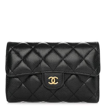 Chanel Caviar Quilted Medium Flap Wallet Black 1 of 11