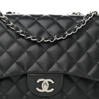 Chanel Lambskin Quilted Jumbo Single Flap Black 7 of 10