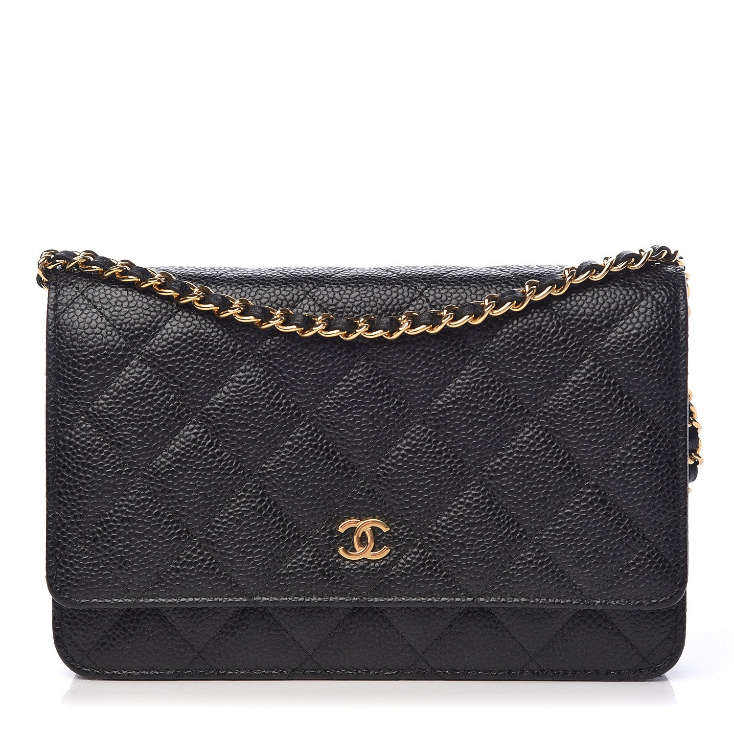 Chanel Caviar Quilted Wallet On Chain WOC Black 1 of 13