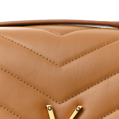 Saint Laurent Calfskin Y Quilted Monogram Medium Loulou Chain Satchel Dark Natural 9 of 11