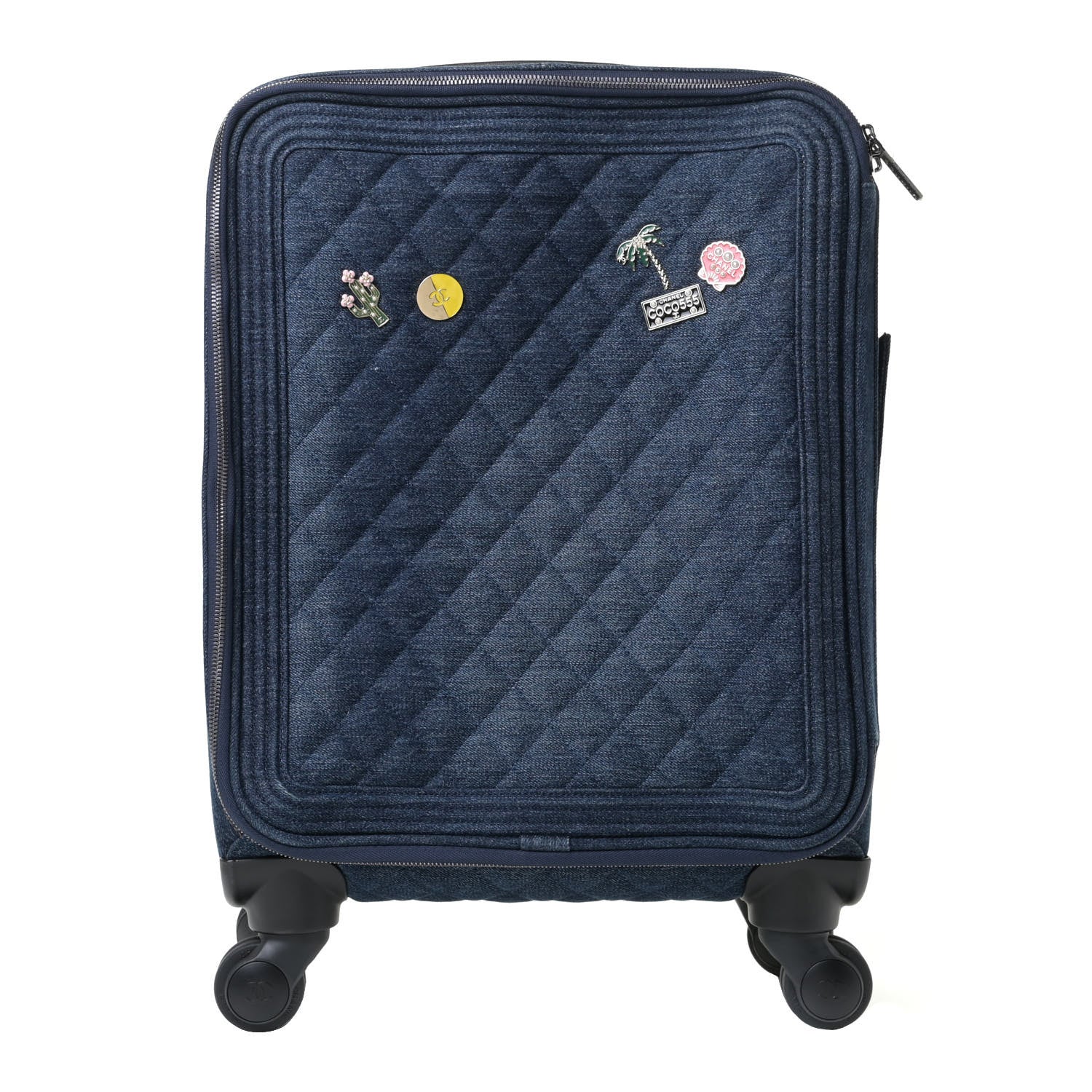 Chanel Denim Quilted Coco Cuba Charms Trolley 1 of 20