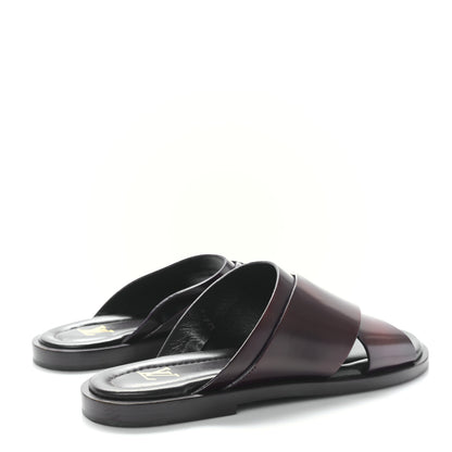 Louis Vuitton Calfskin Criss Cross Men Sandals 8 Burgundy 4 of 9