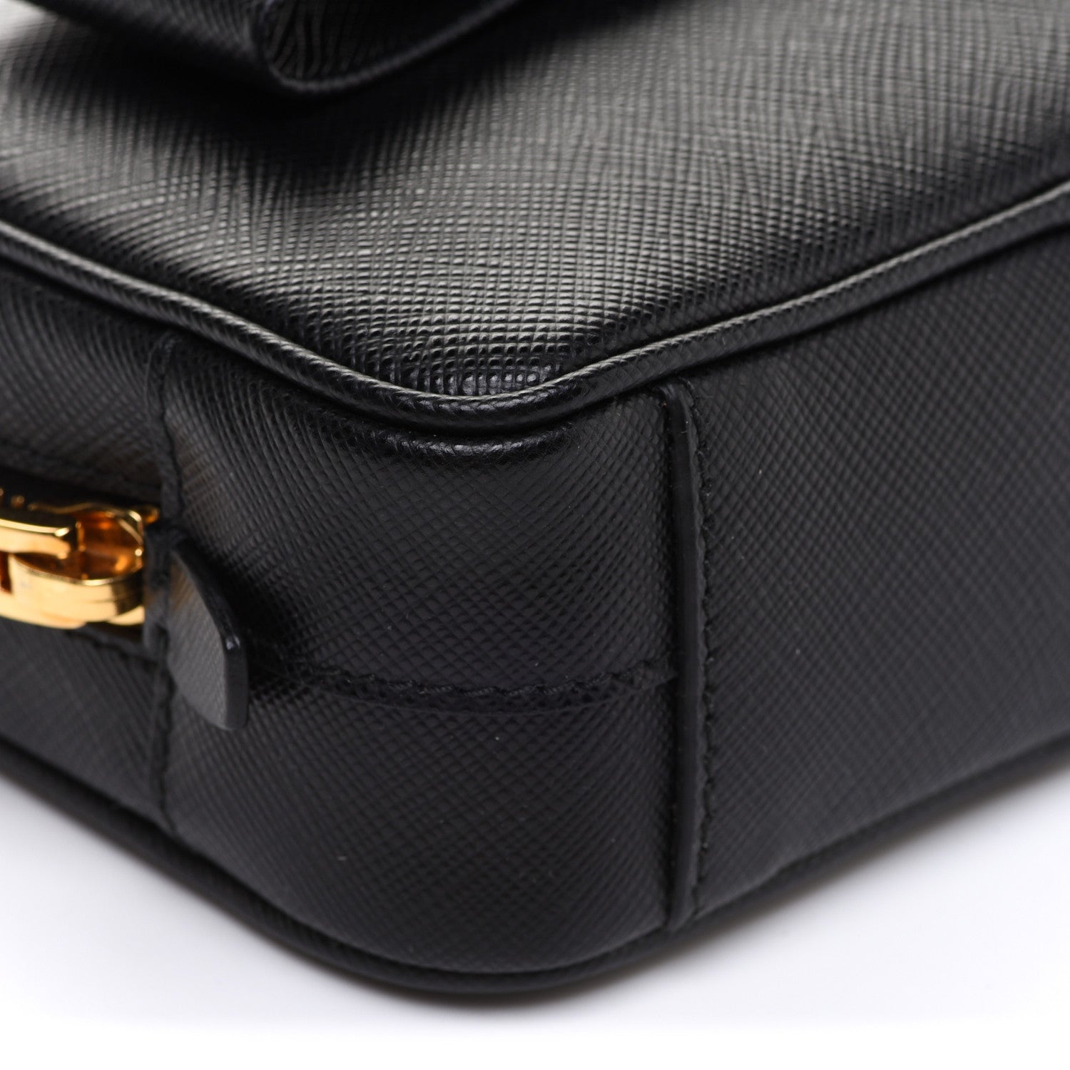 Prada Saffiano Fiocco Bow Camera Crossbody Bag Black 9 of 11