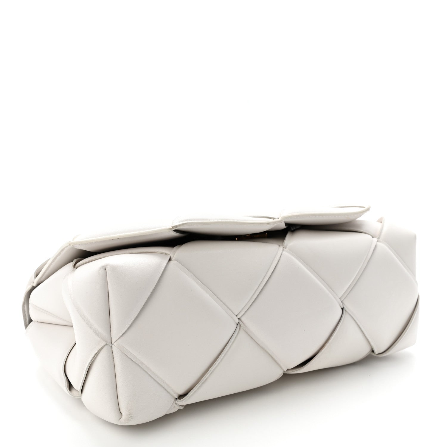 Bottega Veneta Nappa Intreccio Padded Top Handle Shoulder Bag White 7 of 30