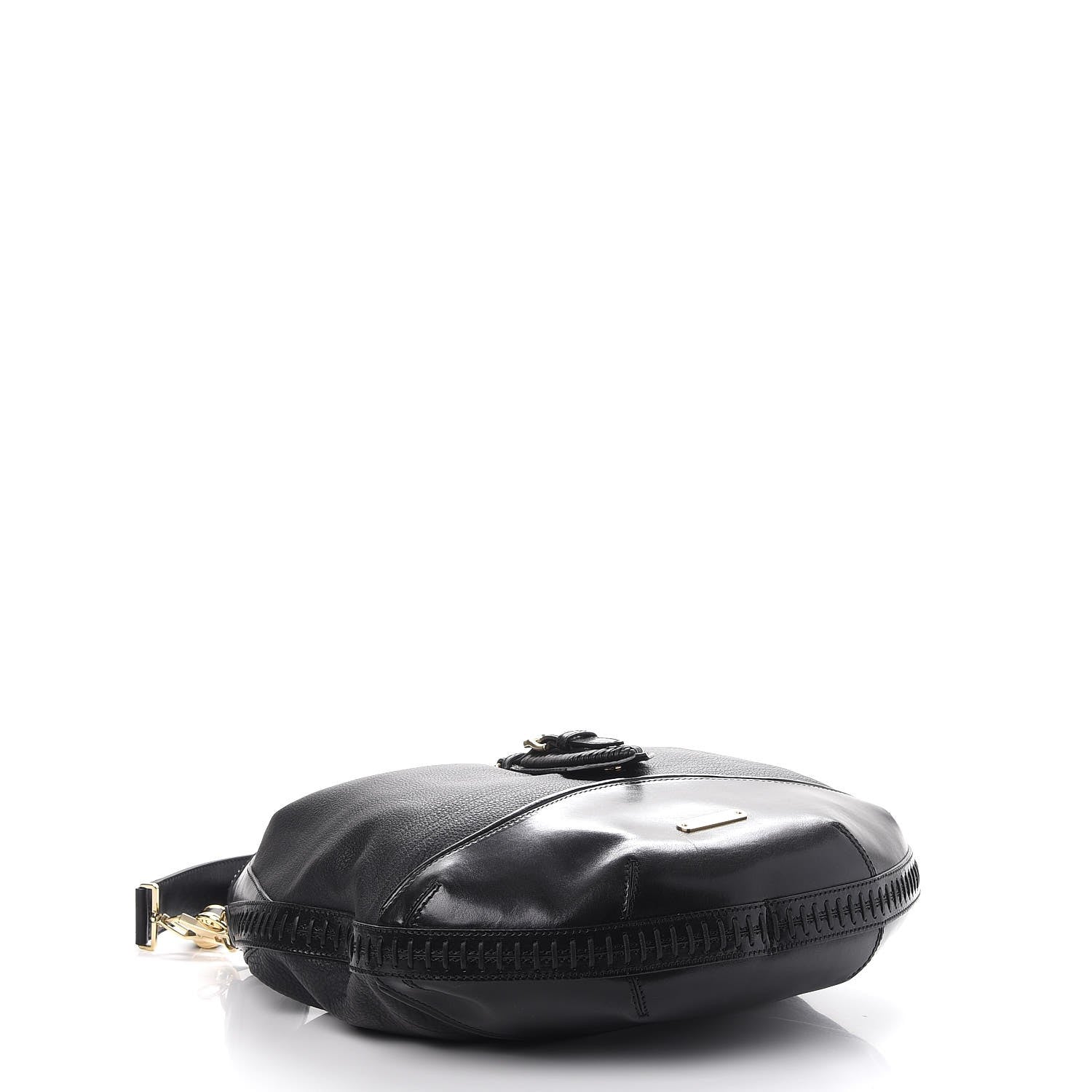Burberry Grained Calfskin Medium Parade Hobo Black 5 of 9