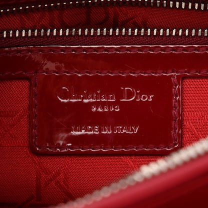 Christian Dior Patent Cannage Medium Lady Dior Red 6 of 14